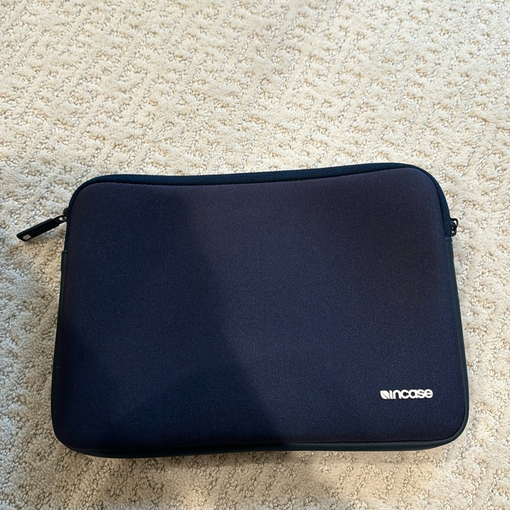 Navy blue Incase laptop holder 12 inch
